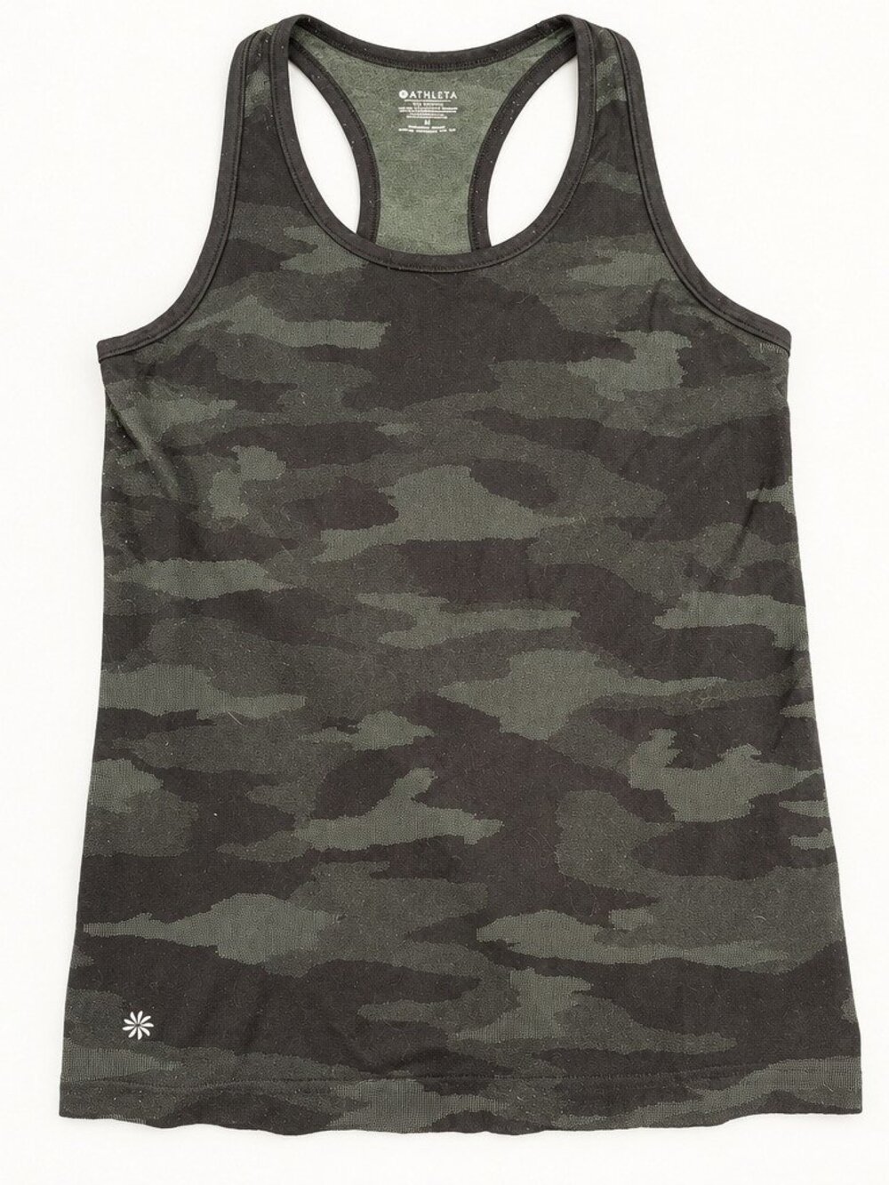 Athleta Black Camo Racerback Tank Top Size L
